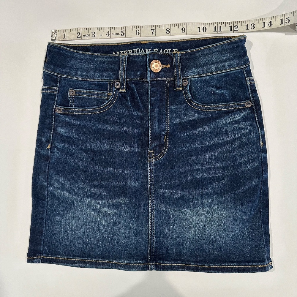 American Eagle - Next Level Stretch‎ Denim Skirt - Size 0 - NEW With Tags. - Picture 6 of 8